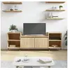 Image de Meuble TV, Armoire de Télévision avec 6 Compartiments, Meuble Télé avec Portes Salon Salle de Séjour, Moderne, Chêne Sonoma Bois d'Ingénierie 831335
