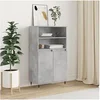 Image de Buffet haut Gris béton 60x36x110 cm Bois d'ingénierie 831480