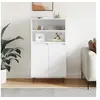 Image de Buffet haut Blanc 60x36x110 cm Bois d'ingénierie 831484