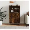 Image de Buffet haut Chêne fumé 60x36x110 cm Bois d'ingénierie 831489