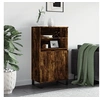 Image de Buffet haut Chêne fumé 60x36x110 cm Bois d'ingénierie831497