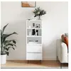 Image de Buffet haut Blanc 40x36x110 cm Bois d'ingénierie 831508