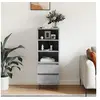 Image de Buffet haut Gris béton 40x36x110 cm Bois d'ingénierie 831512