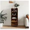 Image de Buffet haut Chêne fumé 40x36x110 cm Bois d ingénierie