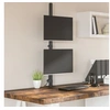 Image de Support de moniteur double noir acier VESA 75 100 mm
