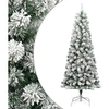 Image de Sapin de Noël artificiel à charnières avec neige floquée 180 cm 358381