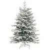 Image de Sapin de Noël artificiel à charnières avec neige floquée 150 cm