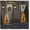 Image de Décoration Lumineuse Arbre de Noël avec Piquets 115 LED, Lumière d'Arbre de Noël, Ornement de Noël Fête Maison Jardin, Moderne, 90 cm