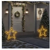 Image de Décoration Lumineuse Etoile de Noël avec Piquets 115 LED, Lumière d'Etoile de Noël, Ornement de Noël Fête Maison Jardin, Moderne, 85 cm