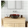 Image de Opzetwasbak rond Î¦41x14 cm keramiek zwart en rood155051