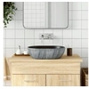 Image de Opzetwasbak ovaal 47x33x13 cm keramiek zwart en grijs155068