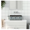 Image de Opzetwasbak rechthoekig 46x35,5x13 cm keramiek zwart en blauw155071