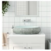 Image de Opzetwasbak ovaal 59x40x15 cm keramiek grijs en blauw155093