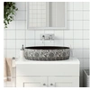 Image de Opzetwasbak ovaal 56,5x36,5x13,5 cm keramiek zwart en blauw155114