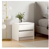 Image de Table de chevet blanc 40x31x35,5 cm bois de pin massif