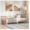 Image de Lit de jour et lit gigogne sans matelas 90x200 cm bois massif