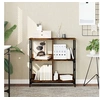 Image de Bibliothèque, Etagère à Livres avec 4 Compartiments, Meuble de Rangement Bureau Intérieur, Industriel, Chêne Fumé Bois d'Ingénierie 835246