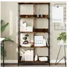 Image de Boekenrek 78,5x33x153 cm bewerkt hout gerookt eikenkleurig835256