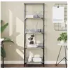 Image de Bibliothèque, Etagère à Livres avec 4 Compartiments, Meuble de Rangement Bureau Intérieur, Industriel, Sonoma Gris Bois d'Ingénierie 835277