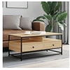Image de Table Basse, Table d'Appoint avec Tiroirs et Etagères, Bout de Canapé avec Rangement Salle de Séjour, Moderne, Chêne Sonoma Bois d'Ingénierie