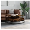 Image de Table basse chêne fumé 80x80x45 cm bois d'ingénierie 835291