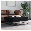Image de Table basse noir 100x99x40 cm bois d ingénierie
