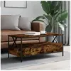 Image de Table basse chêne fumé 100x51x45 cm bois d'ingénierie 835301