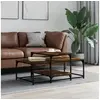 Image de Table basse chêne fumé 102x60x45 cm bois d'ingénierie 835316
