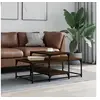 Image de Table basse chêne marron 102x60x45 cm bois d'ingénierie 835318