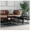Image de Tables basses gigognes 5 pcs noir bois d'ingénierie 835334