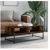 Image de Table basse chêne fumé 100x51x40 cm bois d ingénierie