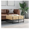 Image de Table basse chêne sonoma 80x80x40 cm bois d'ingénierie 835355