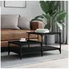 Image de Table basse noir 100x50,5x45 cm bois d ingénierie