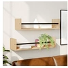 Image de Etagères murales avec barres 2 pcs chêne sonoma 60x16x14 cm 835435