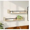 Image de Etagères murales avec barres 2 pcs chêne sonoma 80x16x14 cm 835440