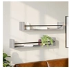 Image de Etagères murales avec barres 2 pcs sonoma gris 80x16x14 cm 835442