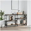 Image de Table console chêne fumé 150x29x76,5 cm bois d'ingénierie 835471