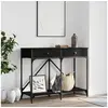 Image de Table console noir 100x39x78,5 cm bois d'ingénierie 835484