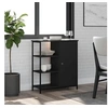 Image de Buffet noir 70x30x80 cm bois d ingénierie