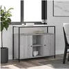 Image de Buffet sonoma gris 100x35x80 cm bois d'ingénierie 835502