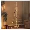 Image de Arbre de Noël en bois pour décoration 180 cm bois massif de pin 357991