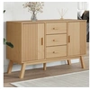 Image de Buffet, Armoire avec Tiroir et Porte, Garde-robe avec Pieds, Meuble de Rangement avec Compartiment, Moderne, Marron 358597