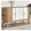 Image de Buffet, Armoire avec Tiroir et Porte, Garde-robe avec Pieds, Meuble de Rangement avec Compartiment, Moderne, Blanc et 358599