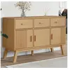 Image de Buffet, Meuble de Rangement avec Pieds, Armoire de Rangement, Organisateur Intérieur Salon, Moderne, Marron Bois Massif de Pin 358603