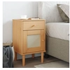 Image de Table de chevet SENJA aspect de rotin marron bois de pin massif
