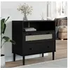 Image de Buffet SENJA aspect rotin noir 80x40x80 cm bois massif de pin 358021