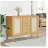 Image de Buffet SENJA aspect rotin marron 112x40x80cm bois massif de pin 358025