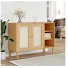 Image de Buffet SENJA aspect rotin marron 112x40x80cm bois massif de pin 358028