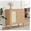 Image de Buffet SENJA aspect rotin marron 80x40x80 cm bois massif de pin 358037