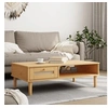 Image de Table basse SENJA aspect rotin marron 100x55x33 cm bois massif 358046